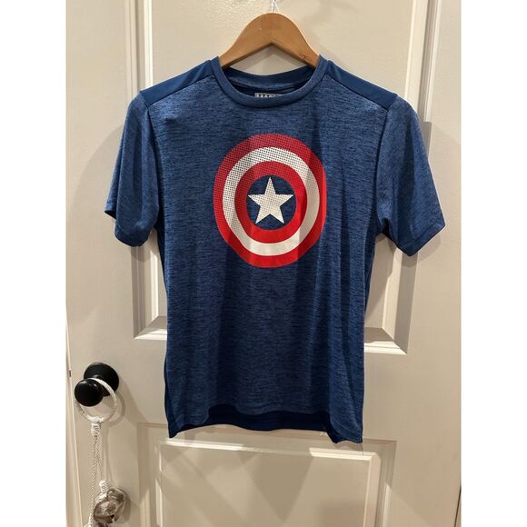 Captain Marvel Marvel Captain America Boys Top Size 2X (18) - Picture 1 of 8